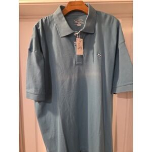 NWT - Biscayne Bay Men's Teal Green Logo Split Hem Polo, Size XL
